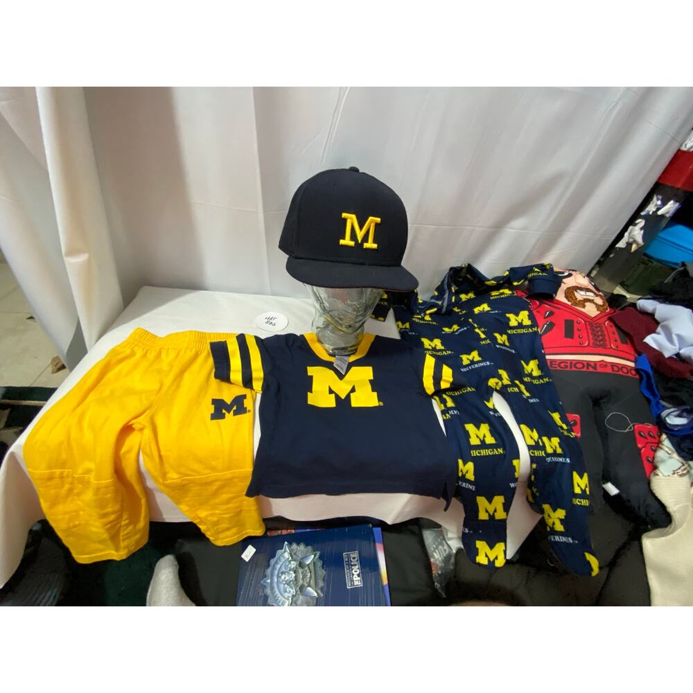 Michigan Wolverines, bundle. Michael Jordan hat with infant 18M clothing​
